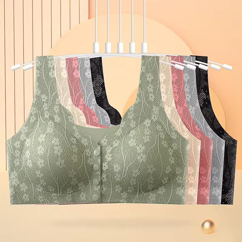 Women's Four season seamless comfortable bras front Buckle