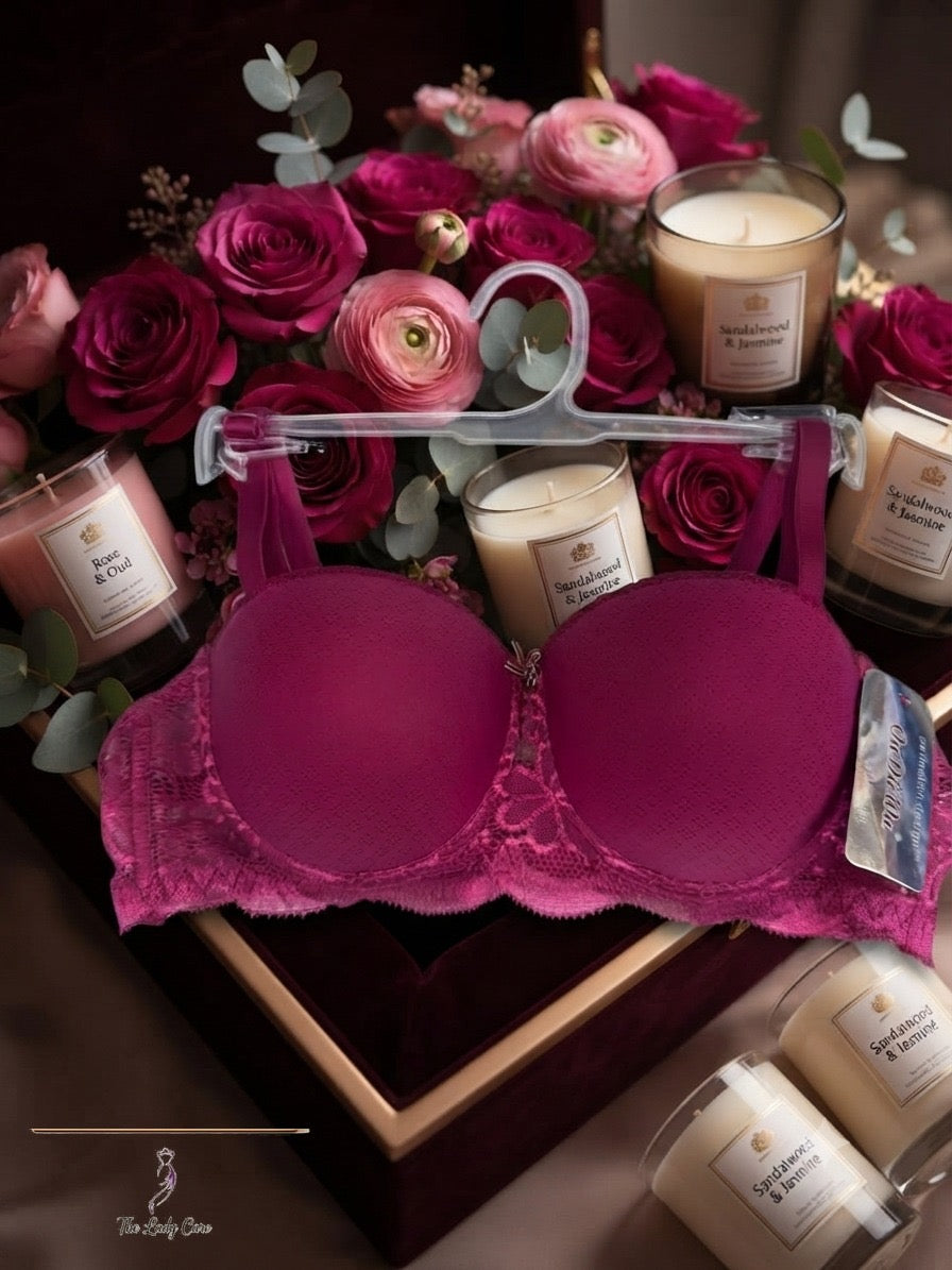 Breathable Embroidered Knitted Underwire Strapless Bra Push-Up Thin Solid Everyday Wear Rhinestone Accents Lace