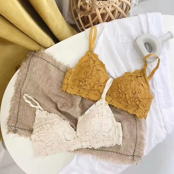 Soft Padded Mesh Wireless Lingerie Set