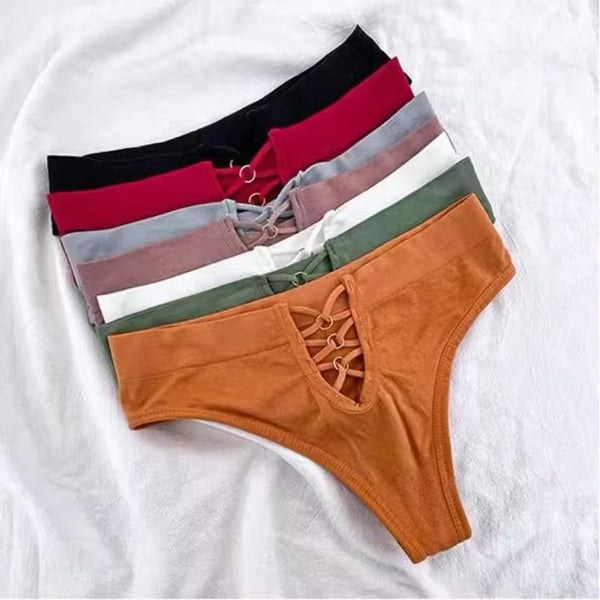 G-String Thong Panties Underwear Pack of 4 in 1499/- (Random Colors)