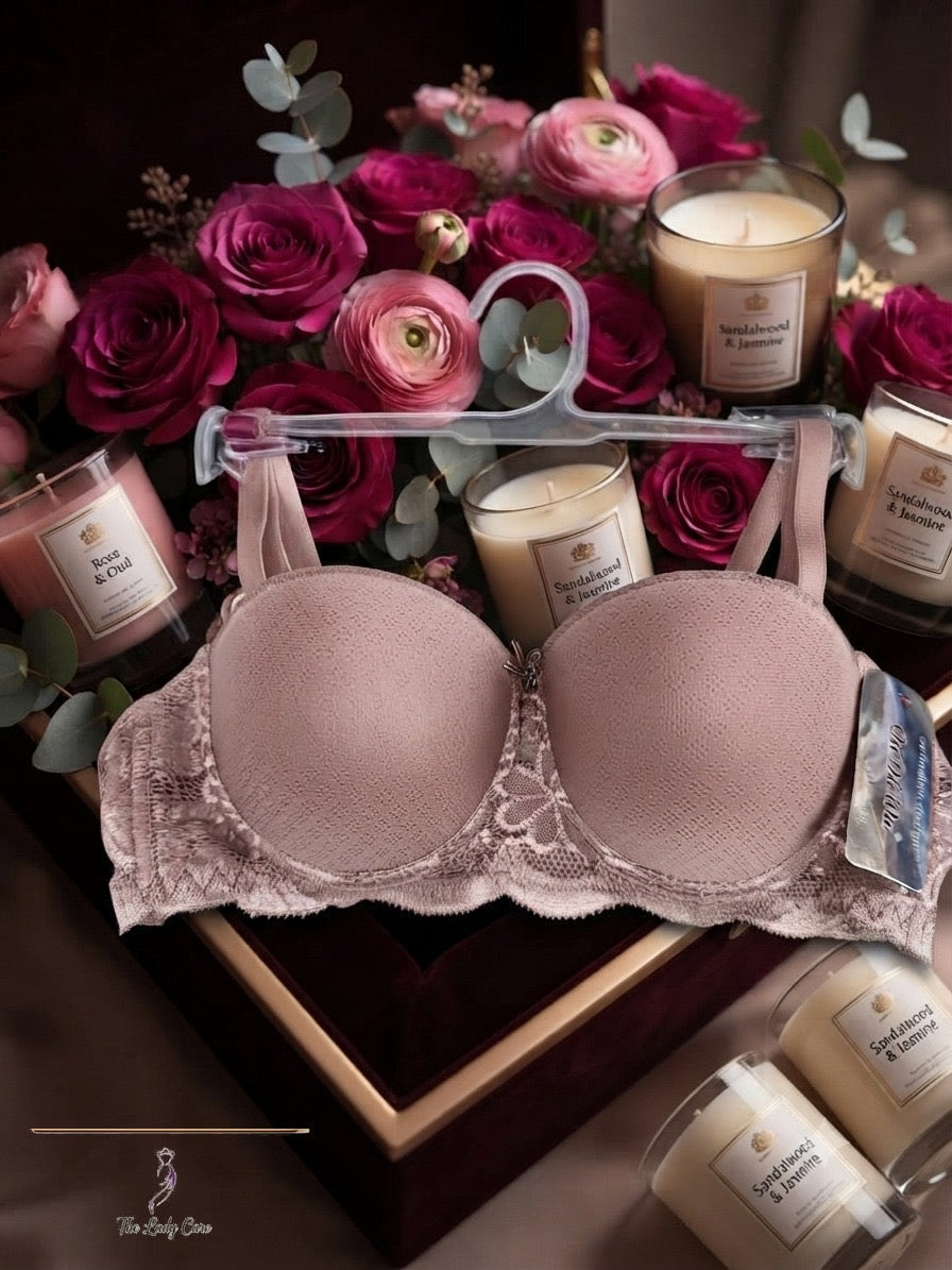 Breathable Embroidered Knitted Underwire Strapless Bra Push-Up Thin Solid Everyday Wear Rhinestone Accents Lace