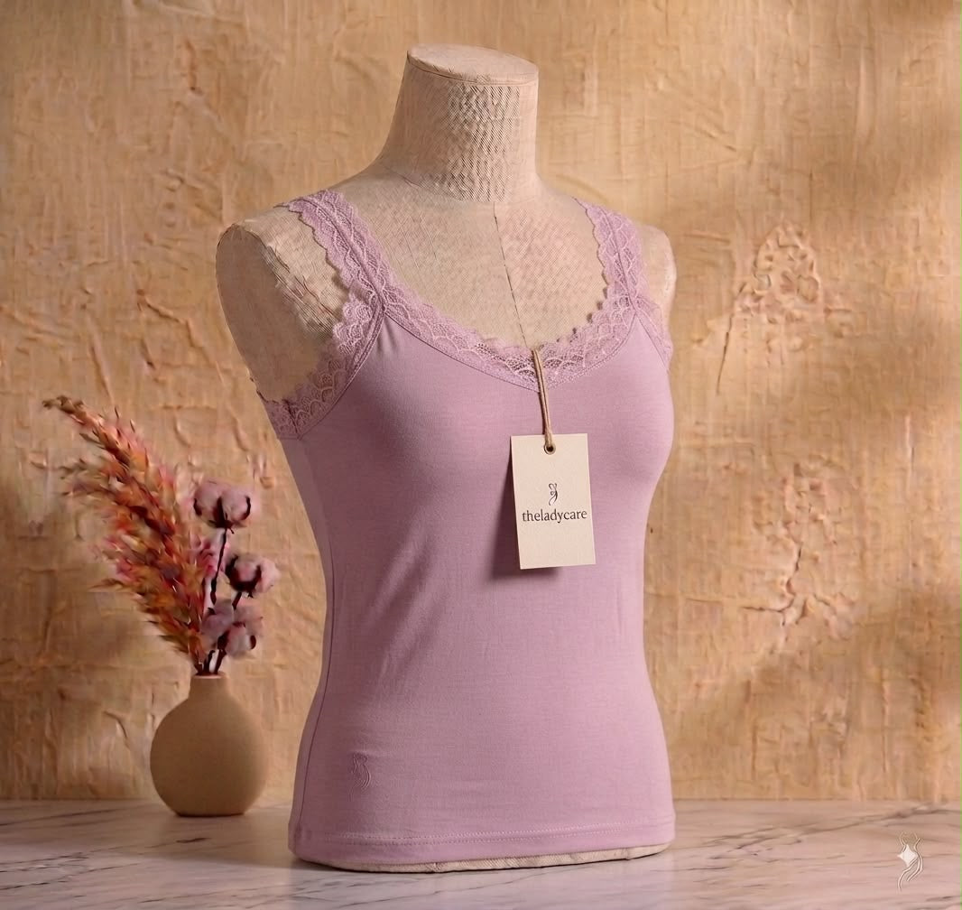 Lightweight fabric with Embroidered lace
Camisoles
Feel comfortable. Feel confident. Feel( pack of too )