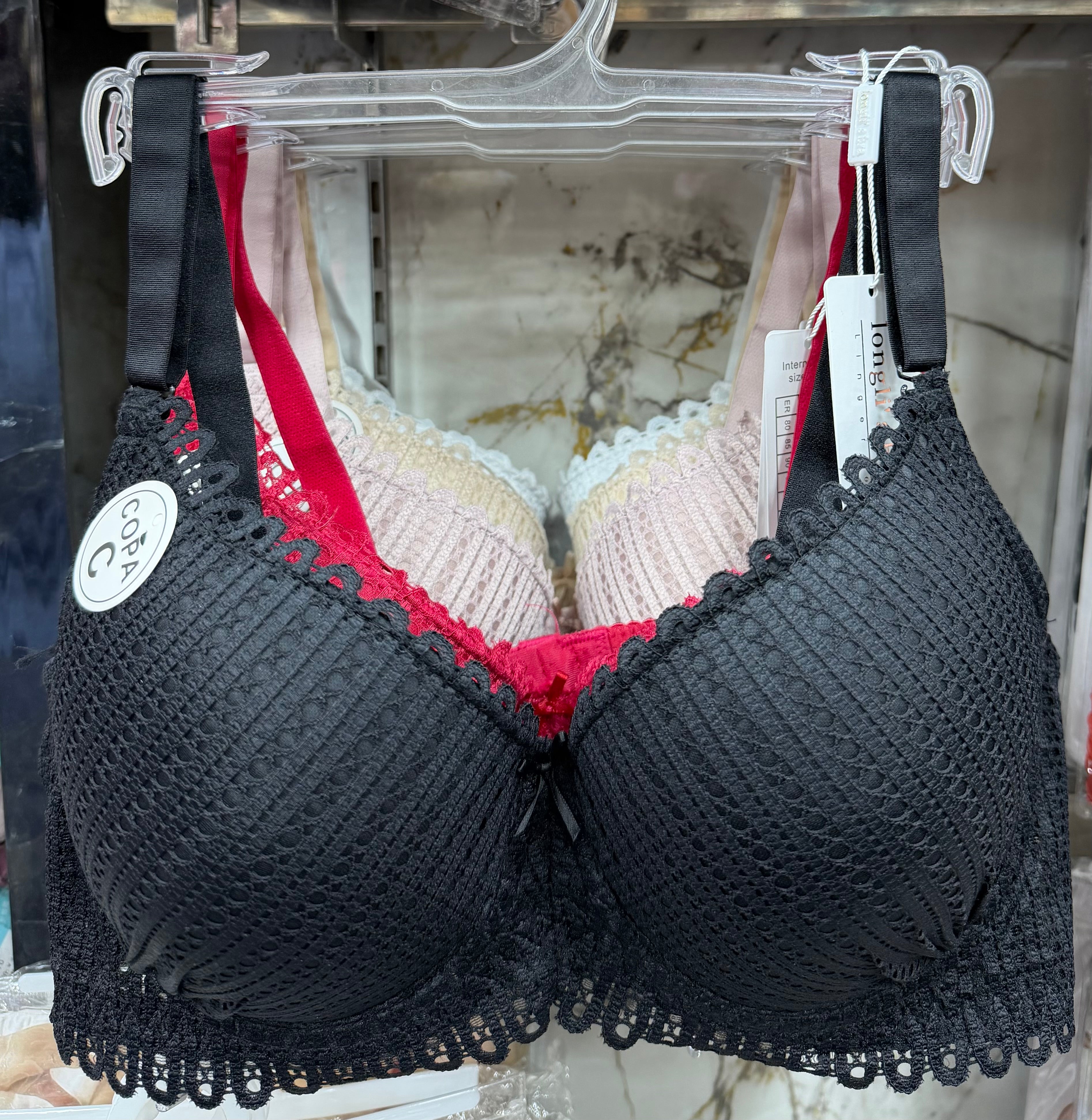 Premium lacy light paded bra with wired