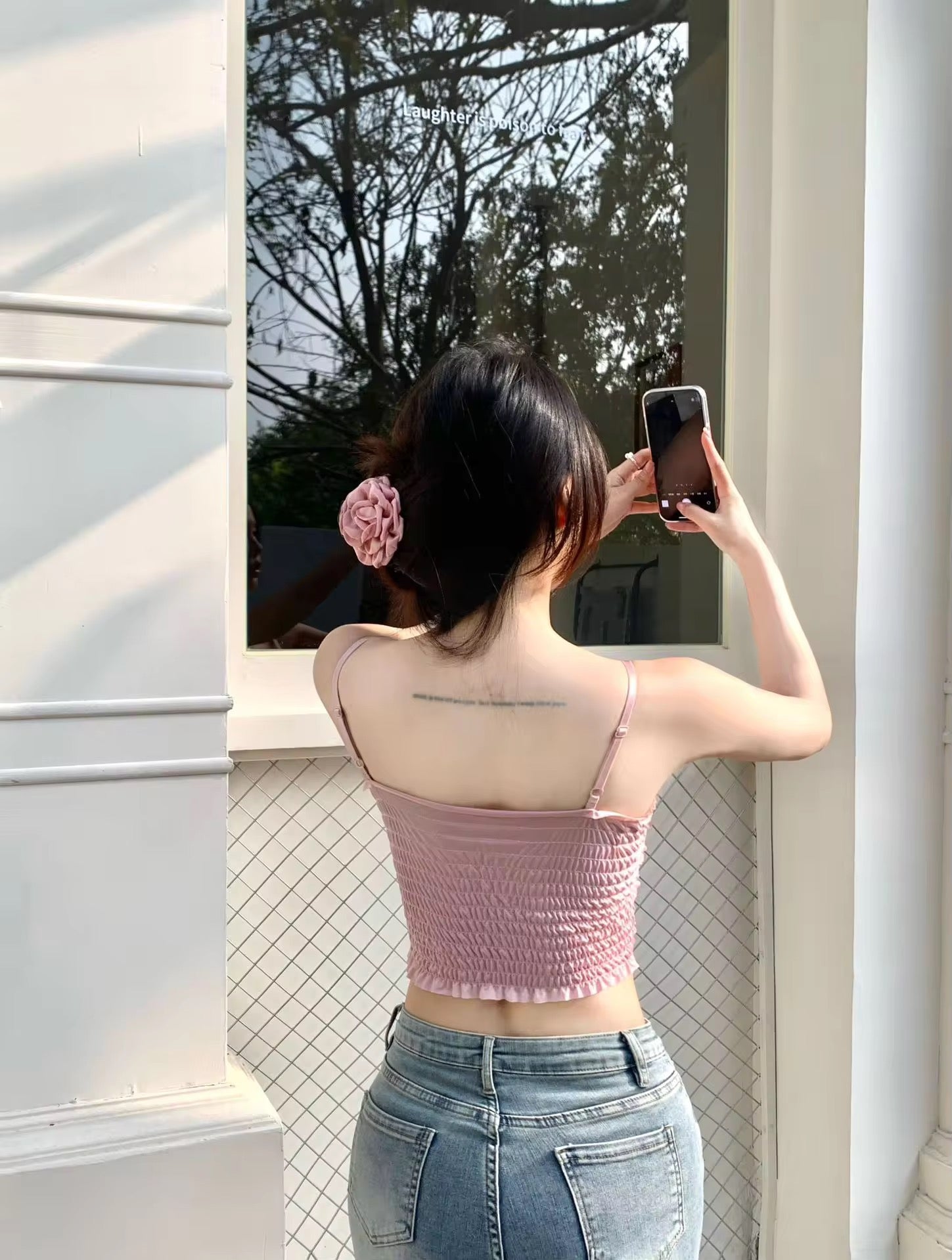 New arrival Floral Tank Top Light padded