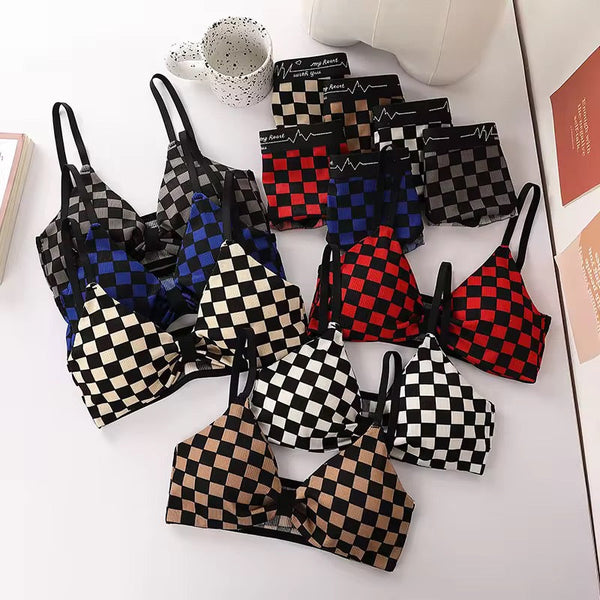 Trendy Bow Bralette Bra Set