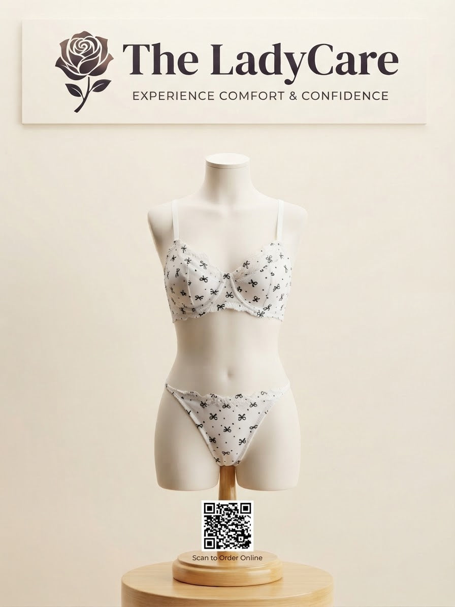 Classic Bow Pattern Printed Underwear Mesh Perspective
Temptation Sexy Underwear Two Piece Set for Women