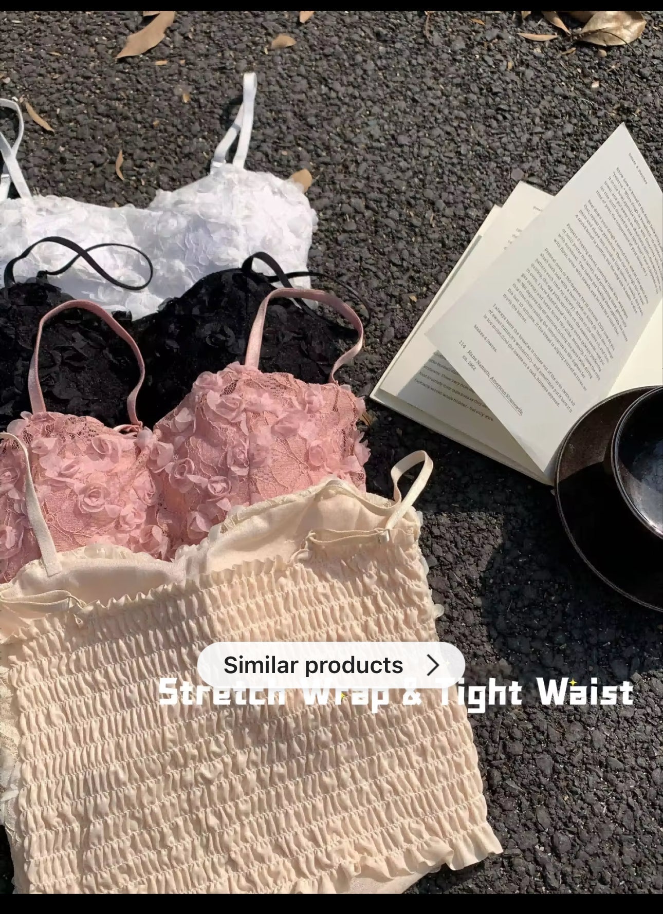 New arrival Floral Tank Top Light padded