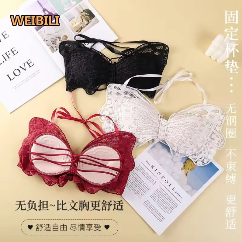 Butterfly soft Padded Back straps Wire less Bra