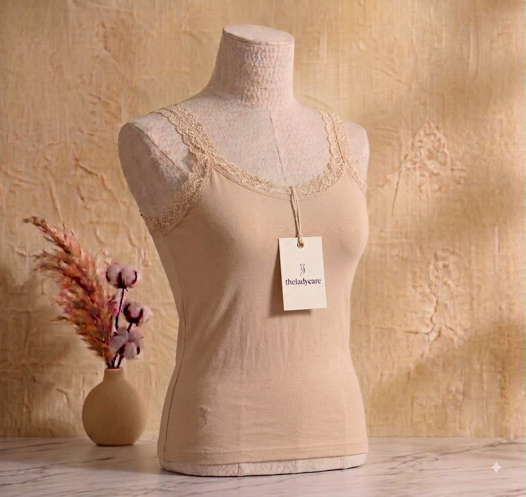 Lightweight fabric with Embroidered lace
Camisoles
Feel comfortable. Feel confident. Feel( pack of too )