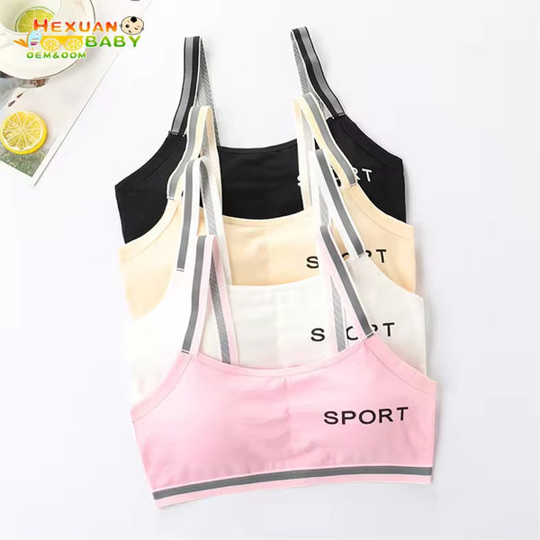 Sport Vest No Steel Ring Stretchy Teenage Bra for Girls Training Bras for Young Kids Training Bras for Young