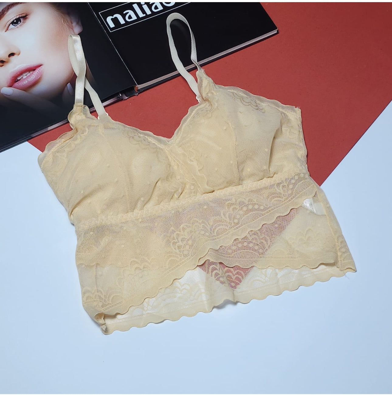 Padded Seamless Floral Bra