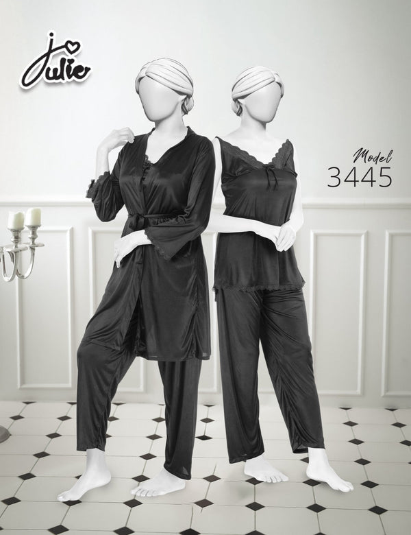 Julie 3 PCS Soft Silk Nigty