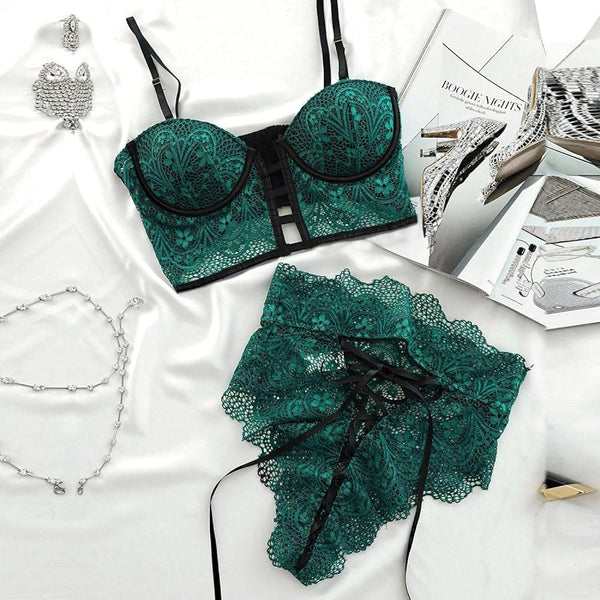 Sultry Nights Deep V Lingerie Set