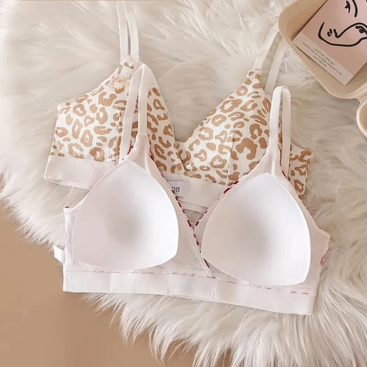 Seamless printed Light padded Wireless Bra