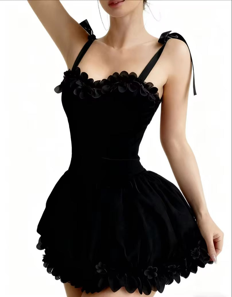 Sexy Suspender Women's Underwear Polyester Spandex Ultra-thin Dobby Fabric Nightgown Set Home Clothing