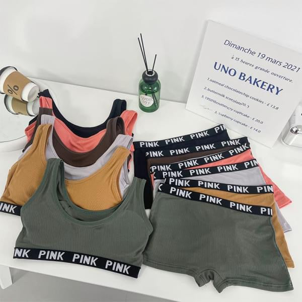 Breathable Sports Bra Panty Set