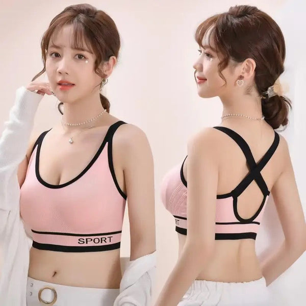 New arrival Sports Bra Back Cross Removable Pad