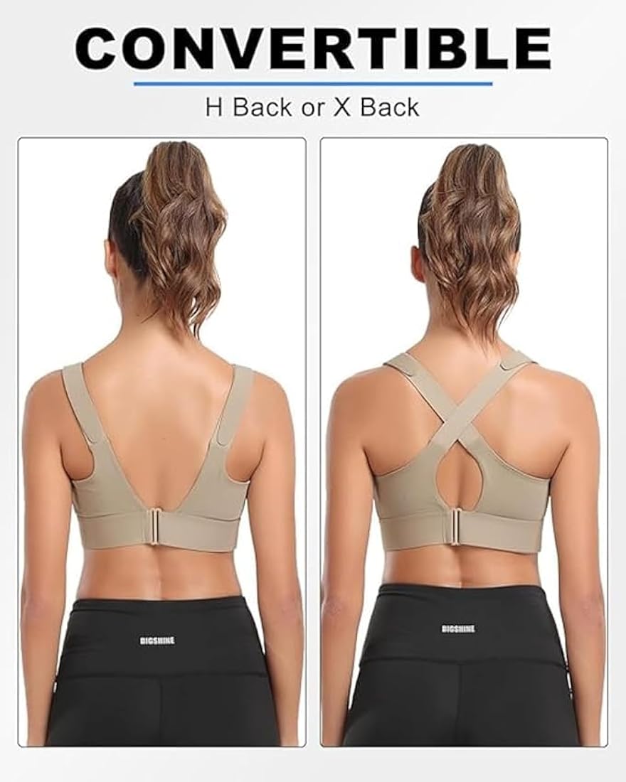 PREMIUM QUALITY FRONT CLOSURE PADDED HIGH IMPACT SPORTS BRA WITH ADJUSTABLE WAIST BAND-RUST