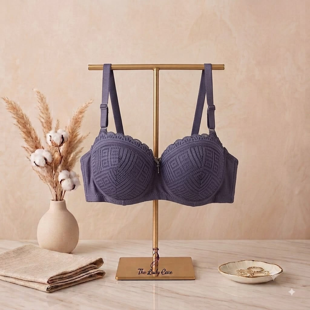 Elegant Balconette Bra by LadyCare
Beautiful lace detailing, padded cups, adjustable straps