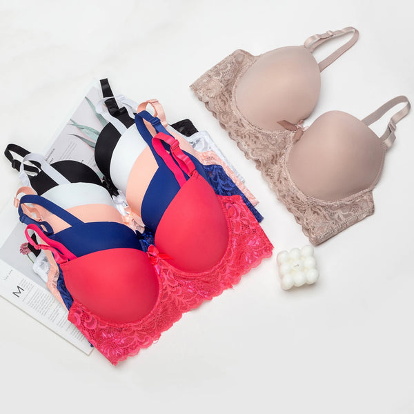 SINGLE PADDED WIRE BRA REMOVABLE STRAPS