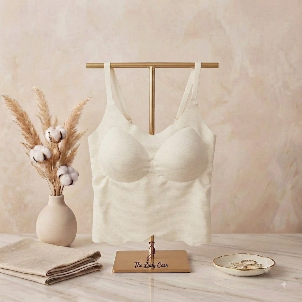 Smooth Front: Molded cups create a natural silhouette and a
smooth finish under any outfit.