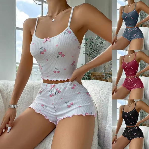 Imported cherry Blossom Shorts & Cami set