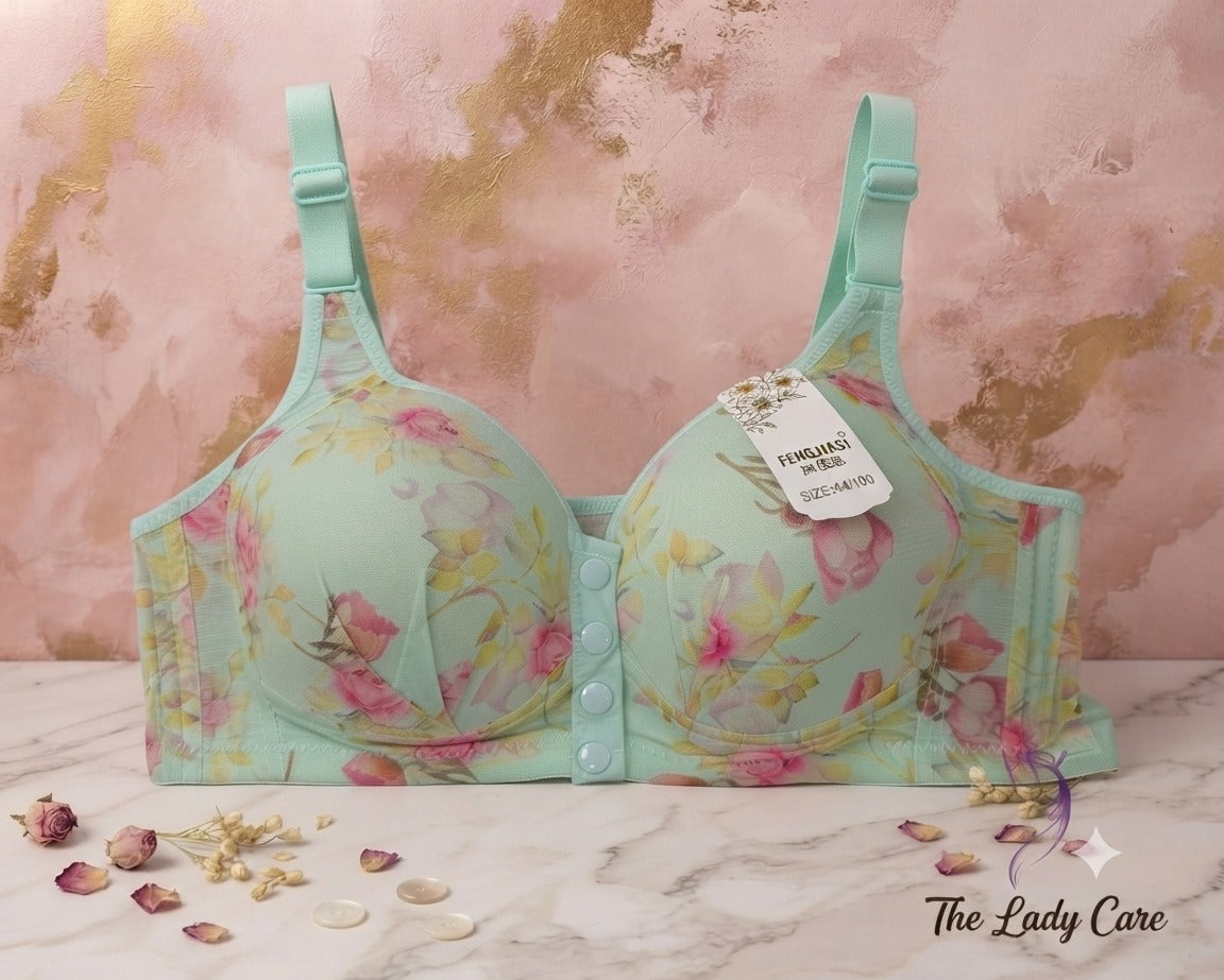 Elegant floral print combined with front button detailing for a chic look and effortless comfort. Upgrade your collection today with this gorgeous piece!