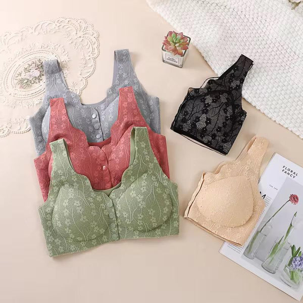 Women's Four season seamless comfortable bras front Buckle