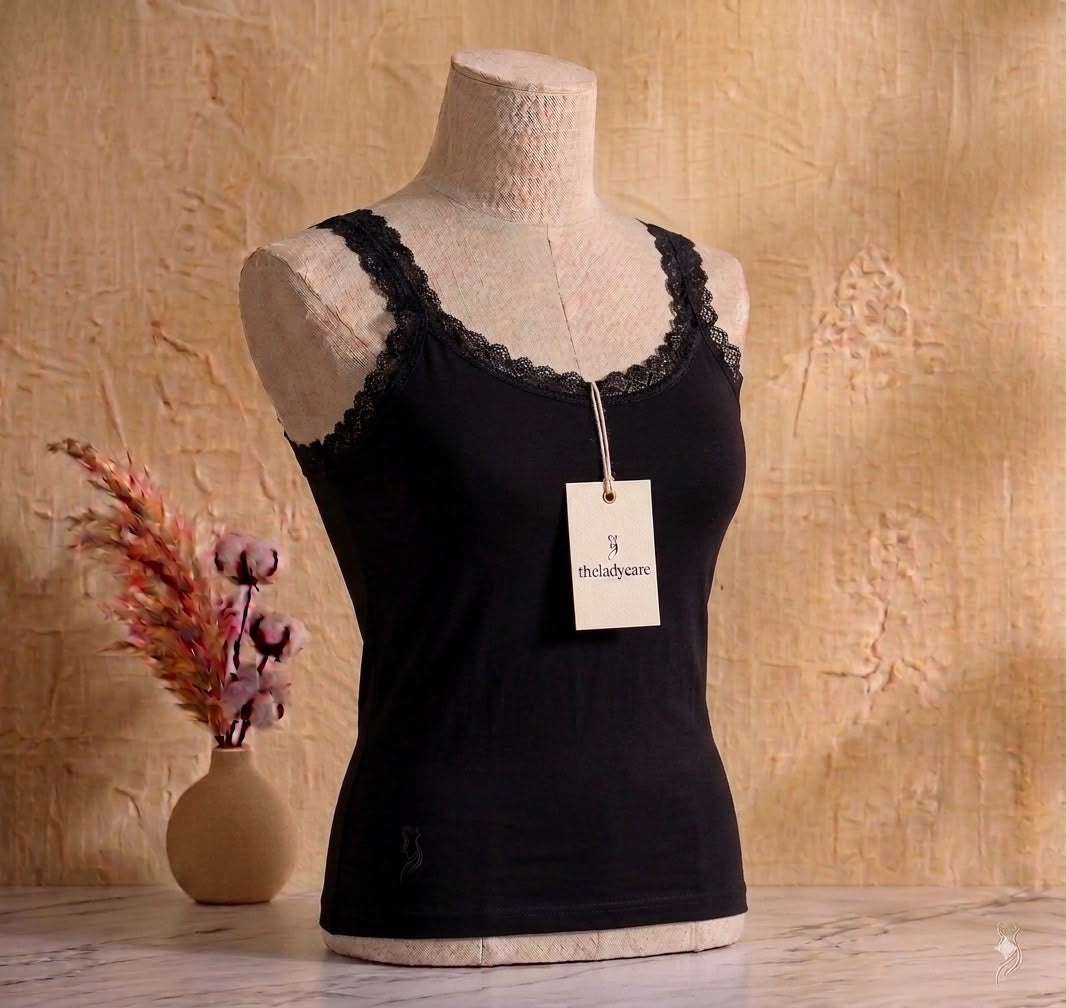 Lightweight fabric with Embroidered lace
Camisoles
Feel comfortable. Feel confident. Feel( pack of too )