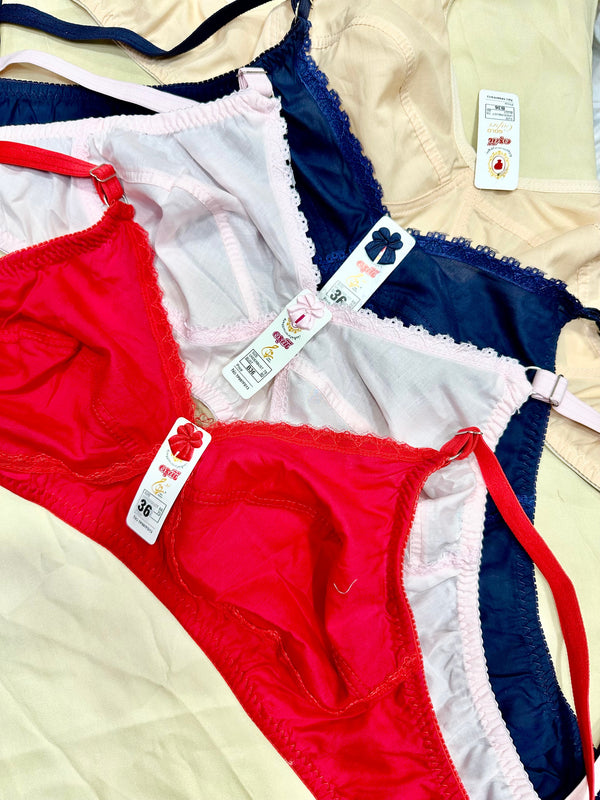 (Summer Sale)Lawn Cotton Bra (Pack OF 4)