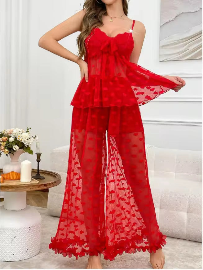 Transparent Hearts prints shirts &trousers