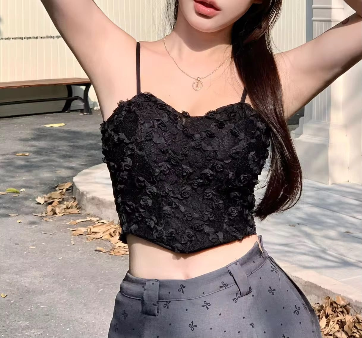 New arrival Floral Tank Top Light padded