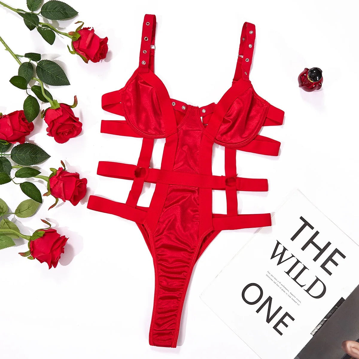 Sexy Hollow Out Lingerie With Garter Belt