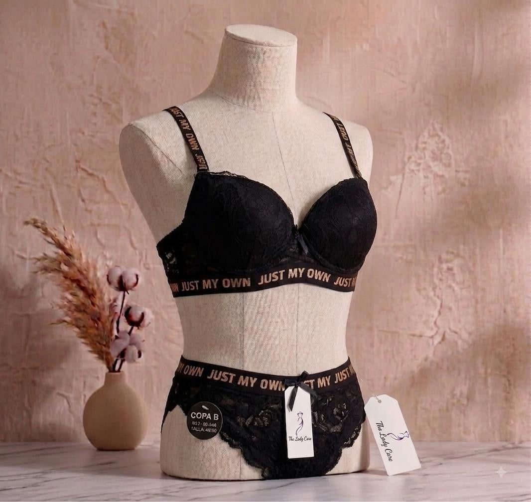 Lingerie Vendors Female Girl's Lace Panty Bra Letter Print
Women's 2 Piece Set Sexy Lingeries