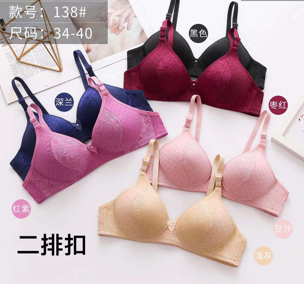 Breathable Non wire Thin padded Bra (Pack of 2)