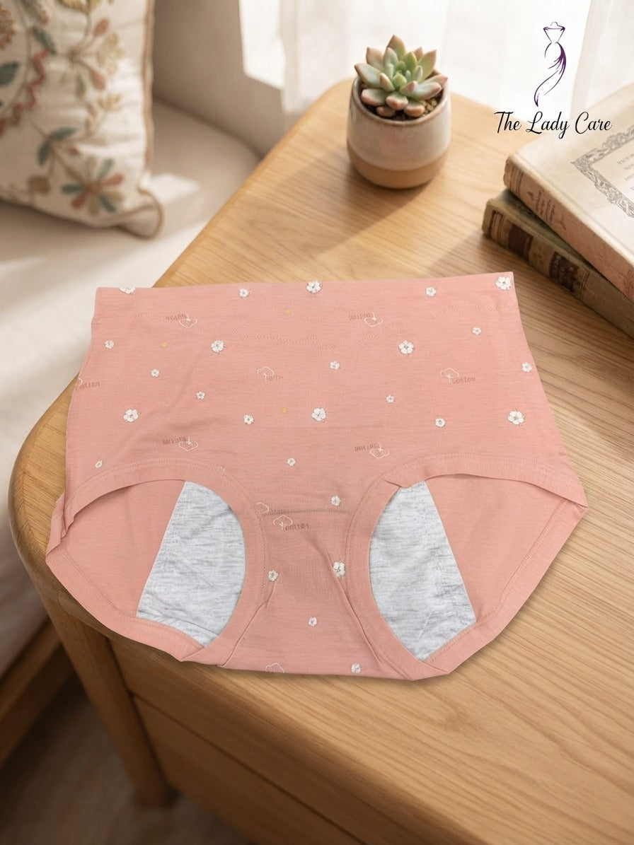 Full-coverage, high-rise cut designed to offer maximum security and a smooth silhouette.
Special Feature: Built-in multi-layer absorbent grey lining panels extending through the gusset for reliable leak protection.( pack off three )