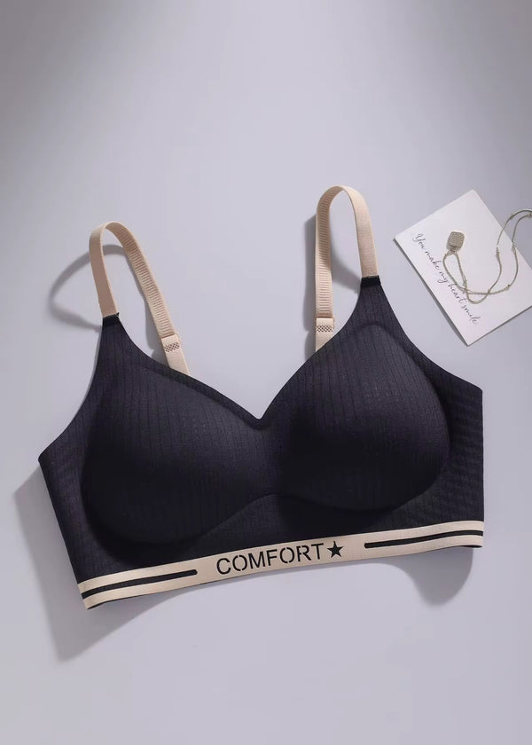 Factory Custom Logo Bra for Adults Comfortable Seamless Brassiere Adjustable Strap Wire-Free Thin Cup Sports Bra BH Sujetadores