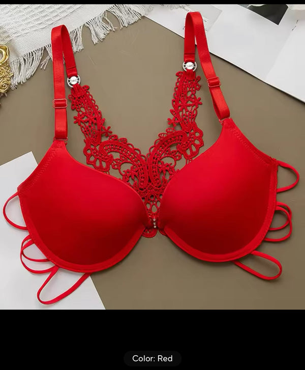 Front open Back Butterfly Wire Bra