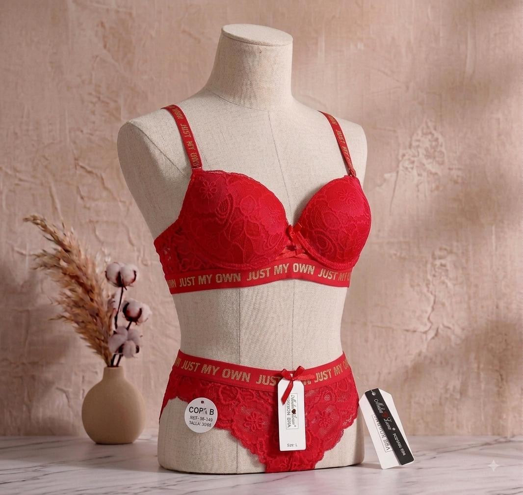 Lingerie Vendors Female Girl's Lace Panty Bra Letter Print
Women's 2 Piece Set Sexy Lingeries
