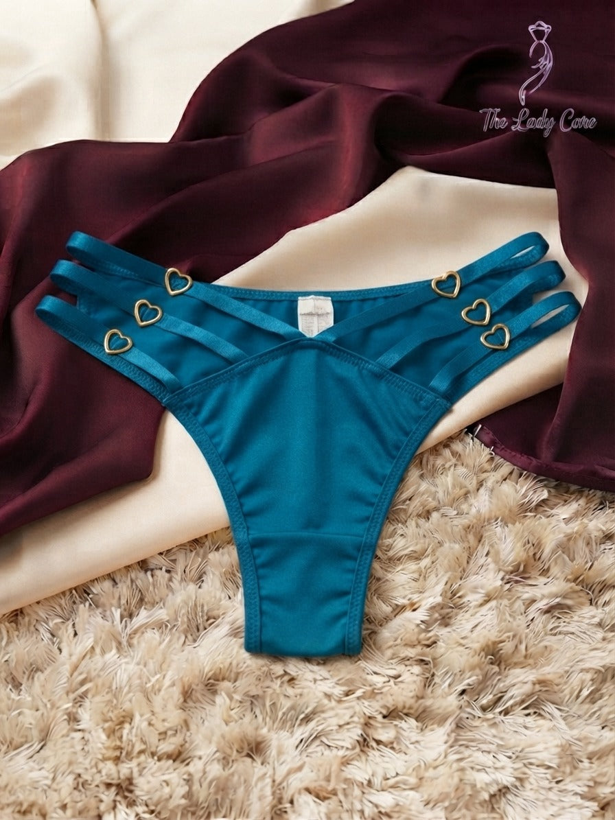 Adorned with delicate, polished golden heart
rings where the straps meet, adding a romantic and luxurious ( Pack Of Three)