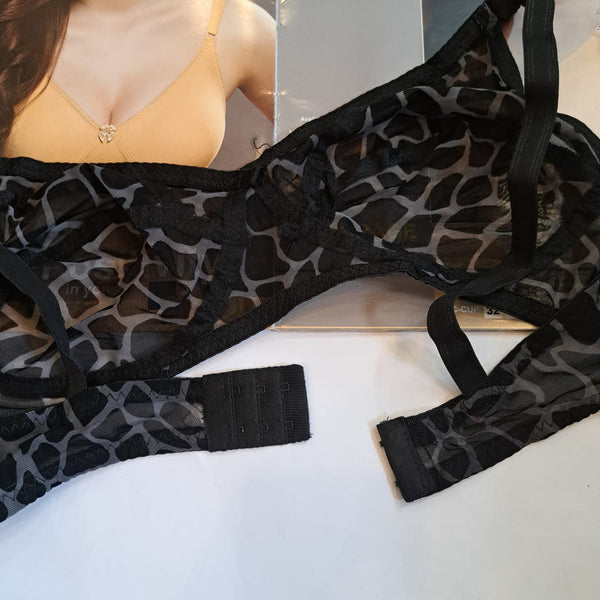 Galaxy Tiger Print Bra With flexible Net