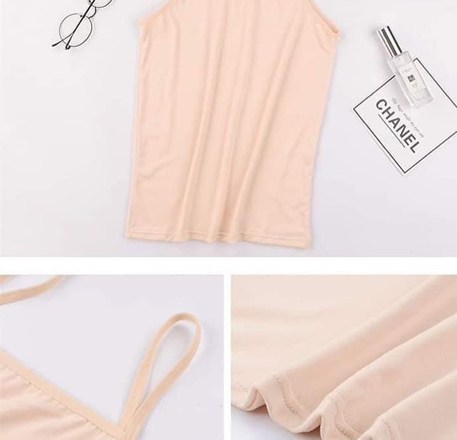 Women Soft Cotton Slip With Thin Strip