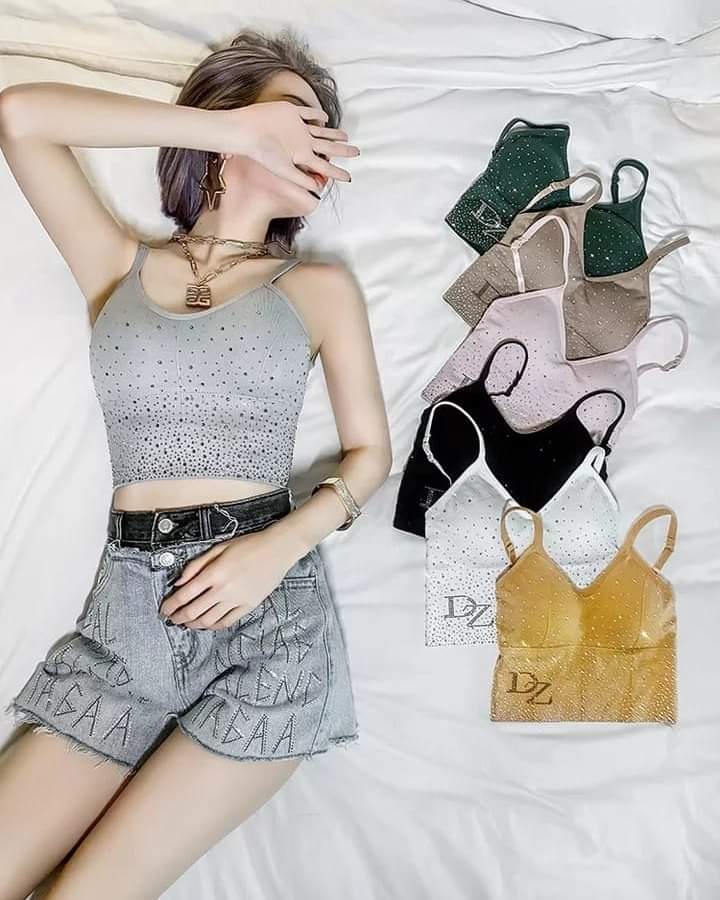 Women Soft STUFF Biddies With Front Stone And Adjustable Strap